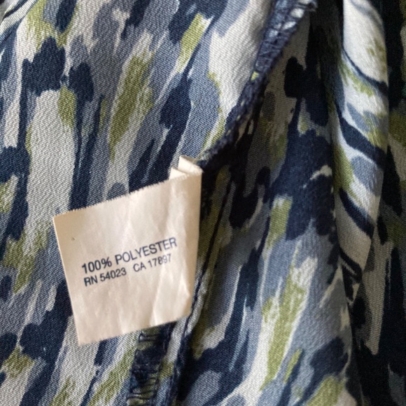 Gap blue patterned strapless dress. Size Large - Picture 4 of 4